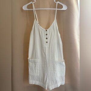 Roxy White Cover-up Romper
